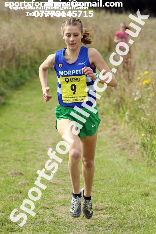 Senior womens relay 2019 Sunderland Harriers Open Cross Country. Photo:  David T. Hewitson/Sports for All Pics